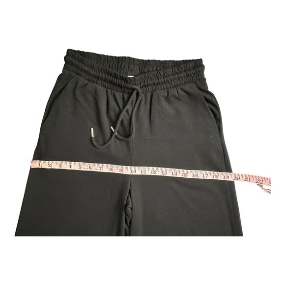 ZARA Wide Leg Pants Size Small Black Brown Elastic Waist Pull On Drawstring - Picture 8 of 16